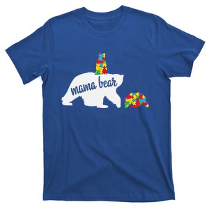 Mama Bear Of Two Warriors Autism Awareness Gift T-Shirt