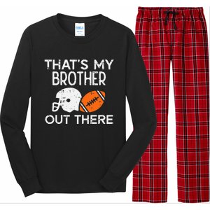 My Brother Out There American Football Family Match Sister Long Sleeve Pajama Set