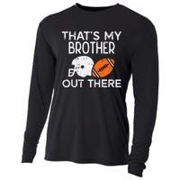 My Brother Out There American Football Family Match Sister Cooling Performance Long Sleeve Crew