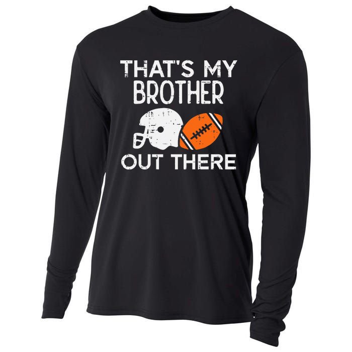 My Brother Out There American Football Family Match Sister Cooling Performance Long Sleeve Crew