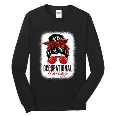 Messy Bun Occupational Therapy OT Therapist Assisstant Tall Long Sleeve T-Shirt