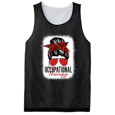 Messy Bun Occupational Therapy OT Therapist Assisstant Mesh Reversible Basketball Jersey Tank