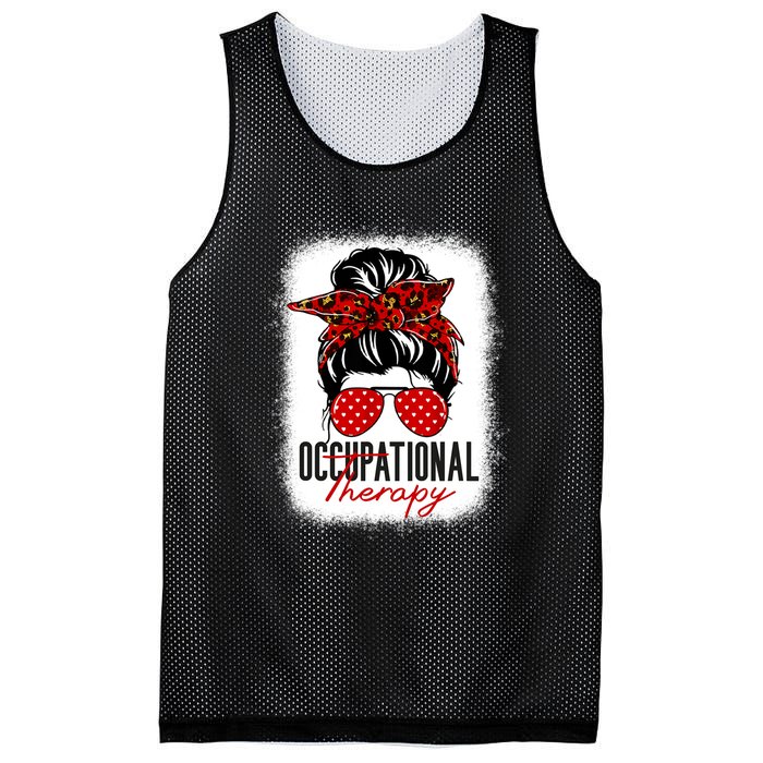 Messy Bun Occupational Therapy OT Therapist Assisstant Mesh Reversible Basketball Jersey Tank