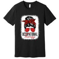 Messy Bun Occupational Therapy OT Therapist Assisstant Premium T-Shirt