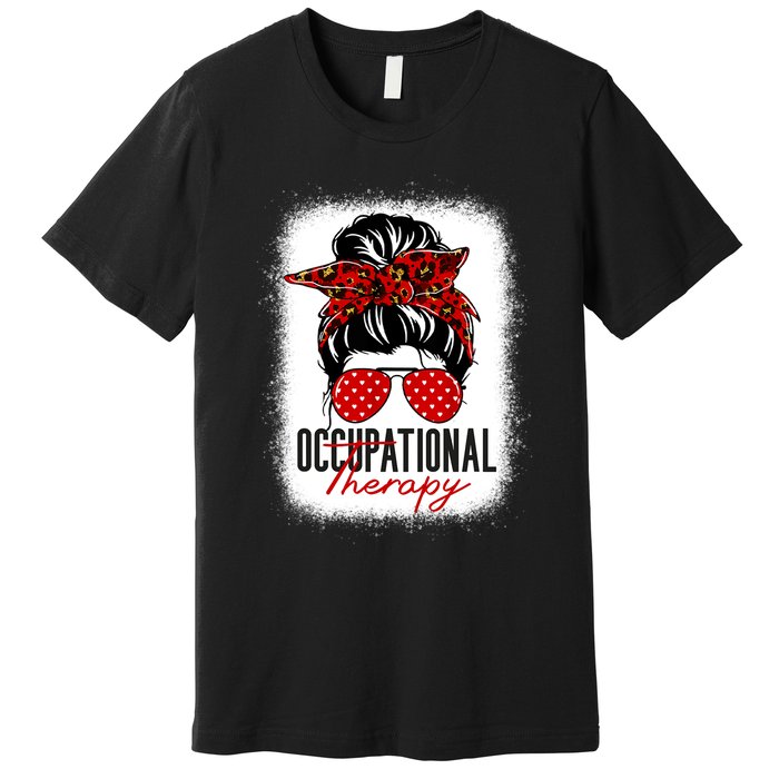 Messy Bun Occupational Therapy OT Therapist Assisstant Premium T-Shirt