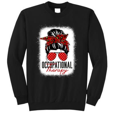 Messy Bun Occupational Therapy OT Therapist Assisstant Tall Sweatshirt