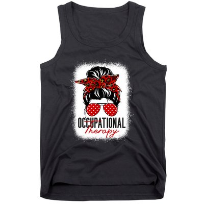 Messy Bun Occupational Therapy OT Therapist Assisstant Tank Top