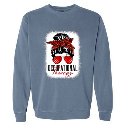 Messy Bun Occupational Therapy OT Therapist Assisstant Garment-Dyed Sweatshirt