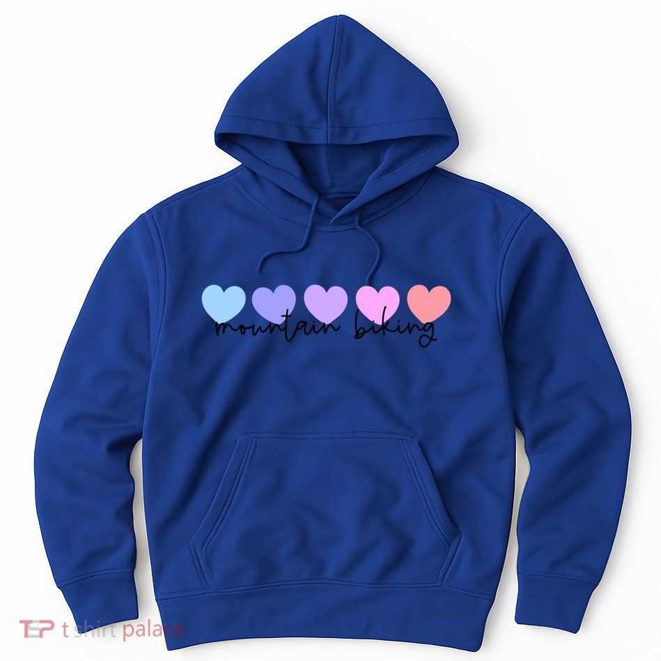 Mountain Bike Or Mountain Biking Lover Heart Mom Meaningful Gift Hoodie