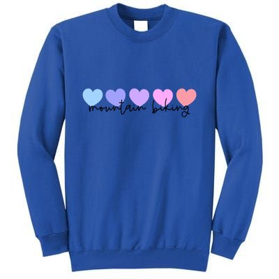 Mountain Bike Or Mountain Biking Lover Heart Mom Meaningful Gift Tall Sweatshirt