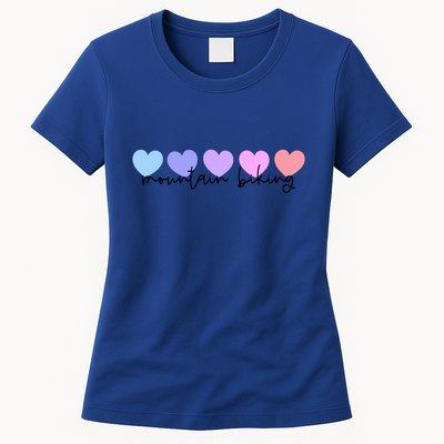 Mountain Bike Or Mountain Biking Lover Heart Mom Meaningful Gift Womens T-Shirt