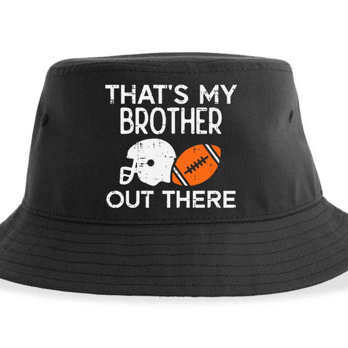 My Brother Out There American Football Family Match Sister Sustainable Bucket Hat