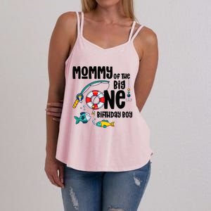 Mommy Big One 1-Year-Old  Fishing Birthday Women's Strappy Tank