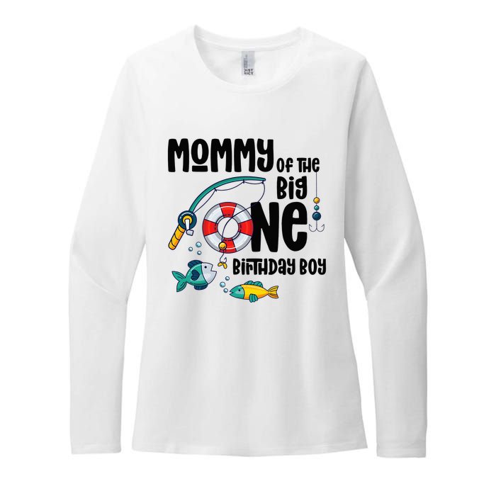 Mommy Big One 1-Year-Old  Fishing Birthday Womens CVC Long Sleeve Shirt