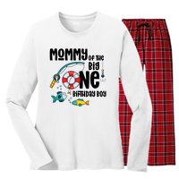 Mommy Big One 1-Year-Old  Fishing Birthday Women's Long Sleeve Flannel Pajama Set 