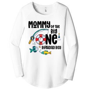 Mommy Big One 1-Year-Old  Fishing Birthday Women's Perfect Tri Tunic Long Sleeve Shirt