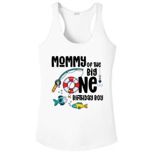 Mommy Big One 1-Year-Old  Fishing Birthday Ladies PosiCharge Competitor Racerback Tank