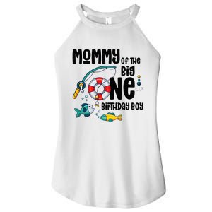 Mommy Big One 1-Year-Old  Fishing Birthday Women's Perfect Tri Rocker Tank