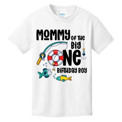 Mommy Big One 1-Year-Old  Fishing Birthday Kids T-Shirt