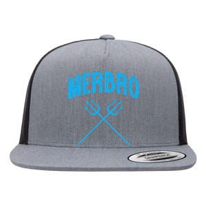 Merbro Brother of The Birthday Mermaid Flat Bill Trucker Hat