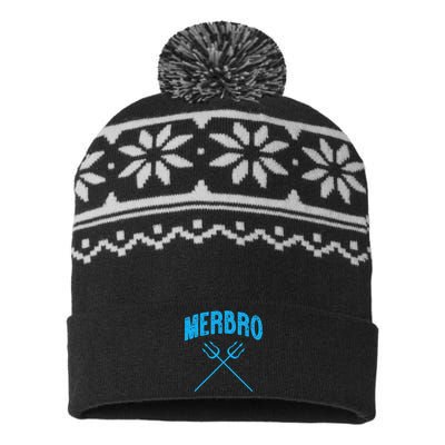 Merbro Brother of The Birthday Mermaid USA-Made Snowflake Beanie