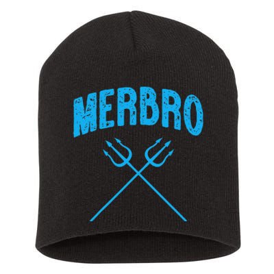 Merbro Brother of The Birthday Mermaid Short Acrylic Beanie