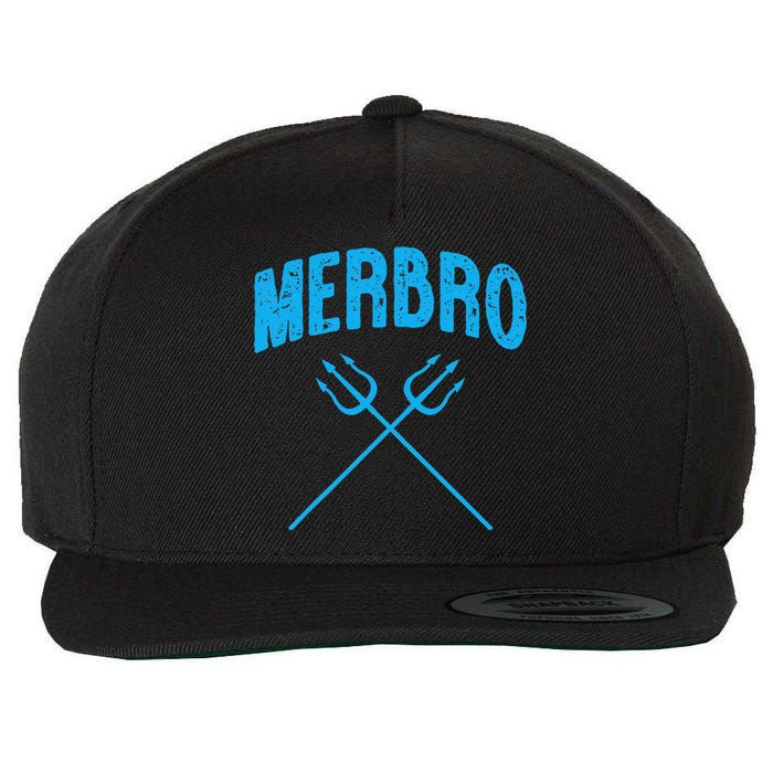 Merbro Brother of The Birthday Mermaid Wool Snapback Cap