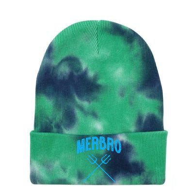 Merbro Brother of The Birthday Mermaid Tie Dye 12in Knit Beanie