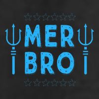 Merbro Brother Of A Mermaid Birthday Swimming 7 Panel Mesh Trucker Snapback Hat