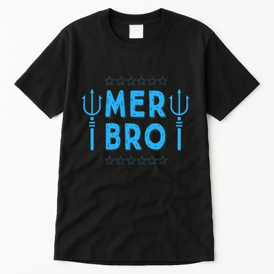 Merbro Brother Of A Mermaid Birthday Swimming Tall T-Shirt