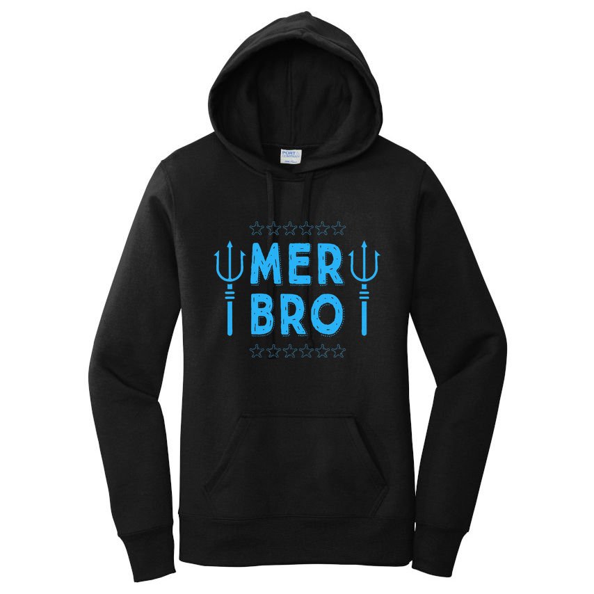 Merbro Brother Of A Mermaid Birthday Swimming Women's Pullover Hoodie