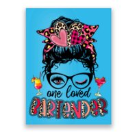 Messy Bun One Loved Bartender Happy Valentine's Day Gift Poster