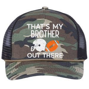 My Brother Out There American Football Family Match Sister Retro Rope Trucker Hat Cap