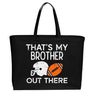 My Brother Out There American Football Family Match Sister Cotton Canvas Jumbo Tote