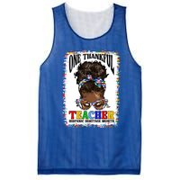 Messy Bun One Thankful Teacher Hispanic Heritage Month Meaningful Gift Mesh Reversible Basketball Jersey Tank