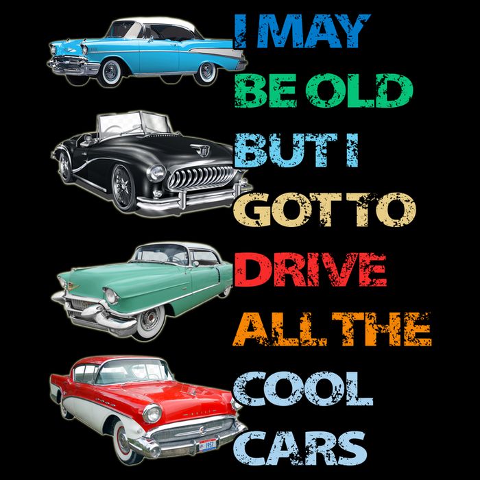 May Be Old But Got To Drive All The Cool Cars 16 in Basic Backpack
