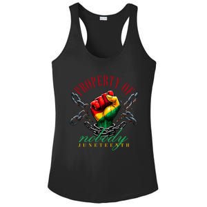 Melanin Black Property Of Nobody Junenth Freedom Cute Gift Ladies PosiCharge Competitor Racerback Tank