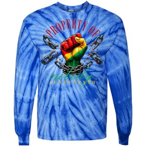 Melanin Black Property Of Nobody Junenth Freedom Cute Gift Tie-Dye Long Sleeve Shirt