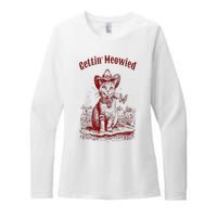 Meowdy Bachelorette Party Cowgirl Cowboy Cat Bridal Squad Womens CVC Long Sleeve Shirt