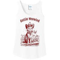 Meowdy Bachelorette Party Cowgirl Cowboy Cat Bridal Squad Ladies Essential Tank