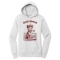 Meowdy Bachelorette Party Cowgirl Cowboy Cat Bridal Squad Women's Pullover Hoodie