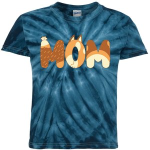 Mom Birthday Party Mom Mother’S Day Cute Dog Kids Tie-Dye T-Shirt