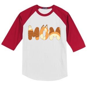 Mom Birthday Party Mom Mother’S Day Cute Dog Kids Colorblock Raglan Jersey