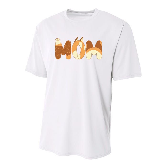 Mom Birthday Party Mom Mother’S Day Cute Dog Youth Performance Sprint T-Shirt