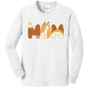 Mom Birthday Party Mom Mother’S Day Cute Dog Kids Long Sleeve Shirt