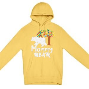 Mommy Bear Puzzle Autism Awareness Mom Mama Mother Gift Premium Pullover Hoodie