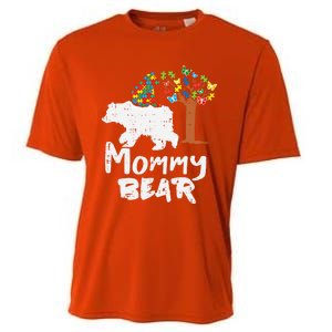 Mommy Bear Puzzle Autism Awareness Mom Mama Mother Gift Cooling Performance Crew T-Shirt