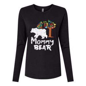 Mommy Bear Puzzle Autism Awareness Mom Mama Mother Gift Womens Cotton Relaxed Long Sleeve T-Shirt