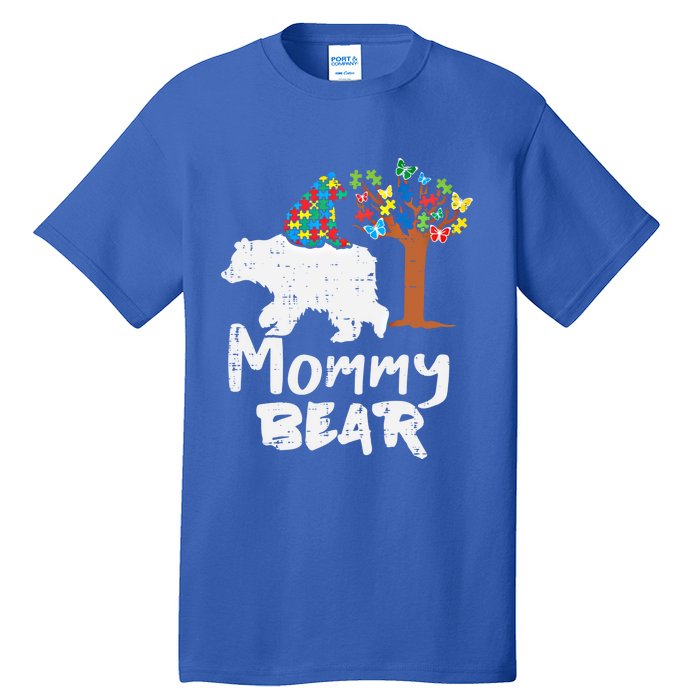 Mommy Bear Puzzle Autism Awareness Mom Mama Mother Gift Tall T-Shirt