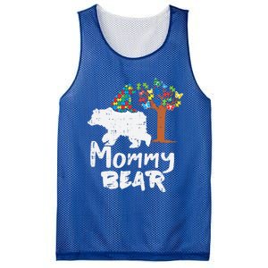 Mommy Bear Puzzle Autism Awareness Mom Mama Mother Gift Mesh Reversible Basketball Jersey Tank